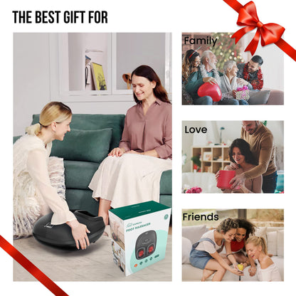 Snailax Shiatsu Foot Massager with Heat, Deep Kneading, Compression, Vibration, Feet Massager Machine for Plantar Fasciitis, Neuropathy, Foot Warmer Under Desk, Size 13, Gifts for Men, Women