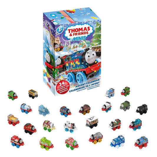 Thomas & Friends MINIS Advent Calendar, 24 Miniature Toy Trains and Vehicles for Preschool Kids, HRF89