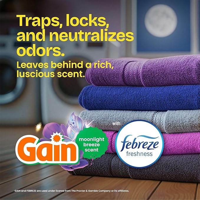 Glad ForceFlex Tall Kitchen Trash Bags, 13 Gallon, Gain Moonlight Breeze