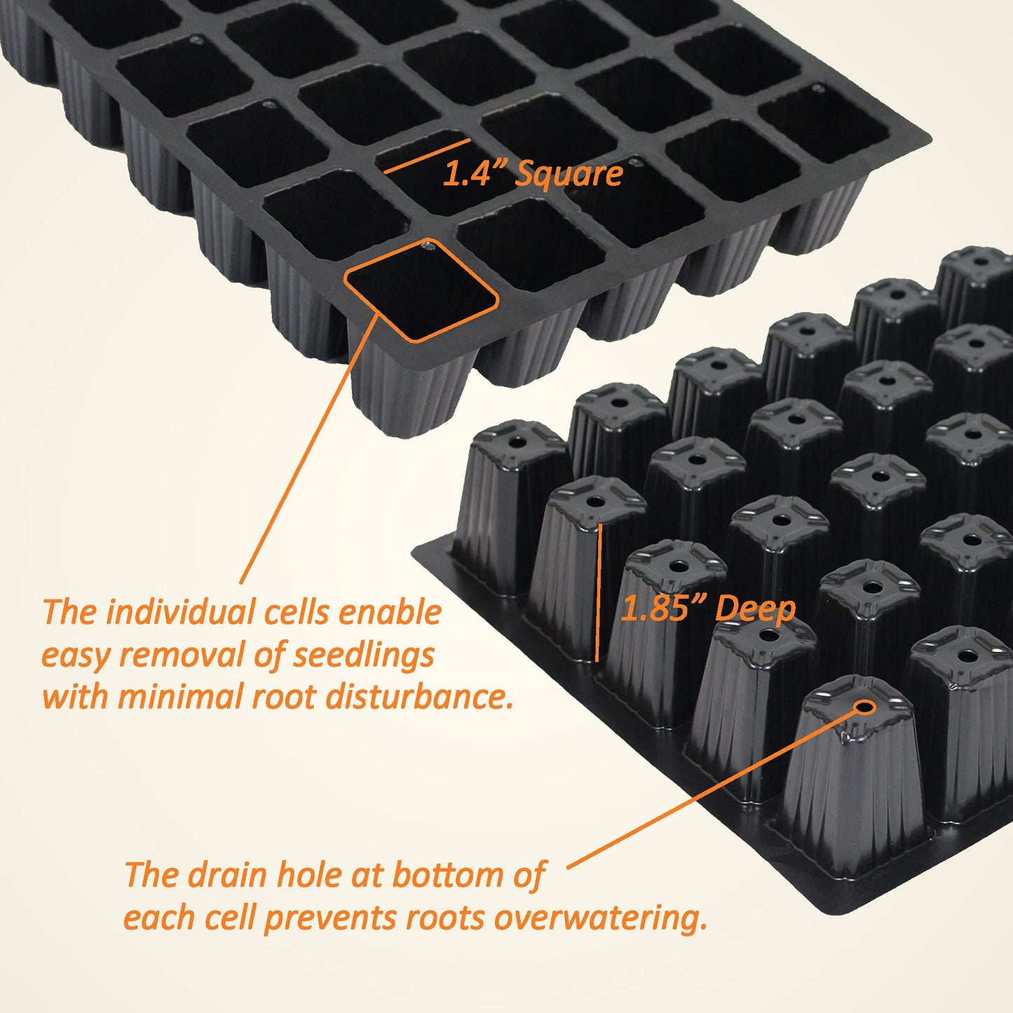Gardzen 10-Pack 10 Gallon Grow Bags, Aeration Fabric Pots with 5-Set Garden Propagator Set, Seed Starter Tray 15" x 9" (40-Cell Per Tray)