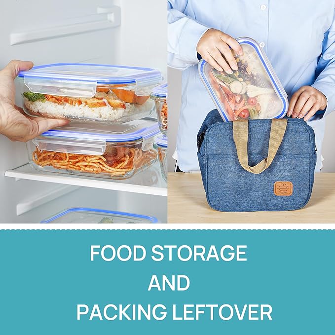 Vtopmart 5Pack 22oz Glass Storage Containers