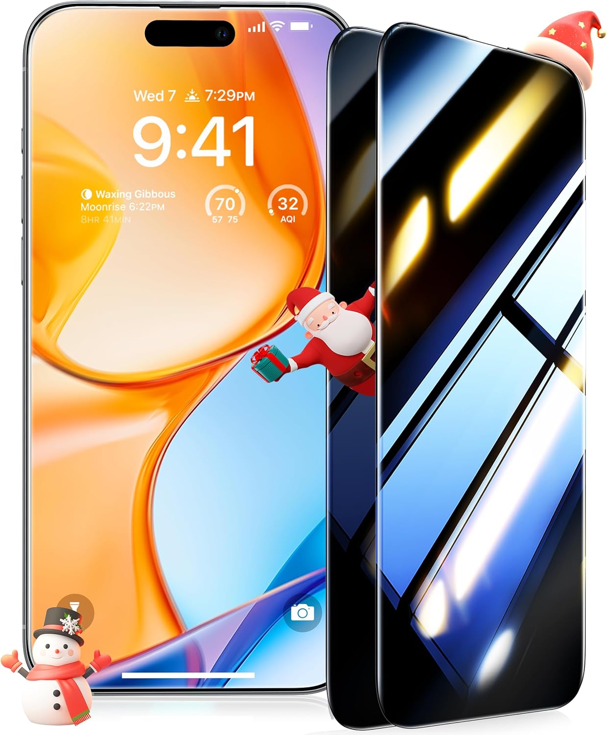 UltraGlass 9H+ Glass for iPhone 15 Pro Max Privacy Screen Protector [Invisible Privacy Armor] Screen Protector 15 Pro Max Tempered [Full Coverage & Longest Durable] 15 ProMax, 2 Pack