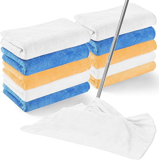 10 Pcs Extra Large Microfiber Cleaning Cloth 30" x 20" Large Floor Microfiber