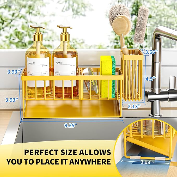 Cisily Yellow Sink Caddy Organzier