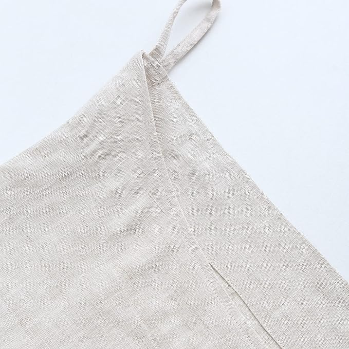 Amazhiyu Pure Linen Over The Door Laundry Hanging Hamper Bag