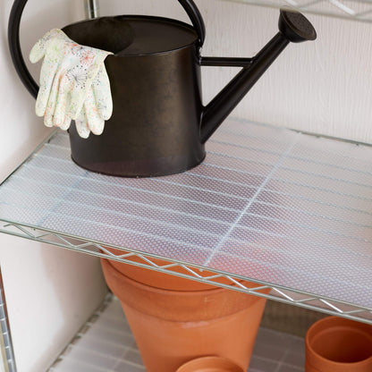 EasyLiner Clear Classic Shelf Liner - Durable Non Adhesive Fridge Liner - Easy to Install & Clean - Kitchen Liner Mat for Fridge Shelves - Food Safe Removable Shelf Liner - 12in. x 6ft. - Clear