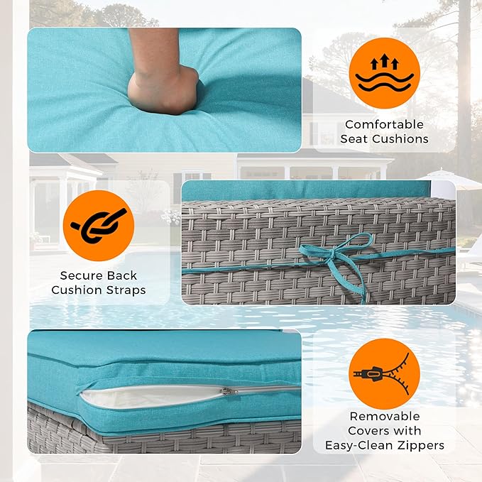 10-Seat Modern Patio Furniture Set