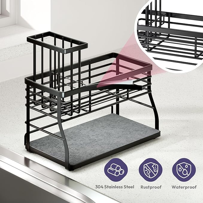 SWTYMIKI Sponge Holder for Kitchen Sink