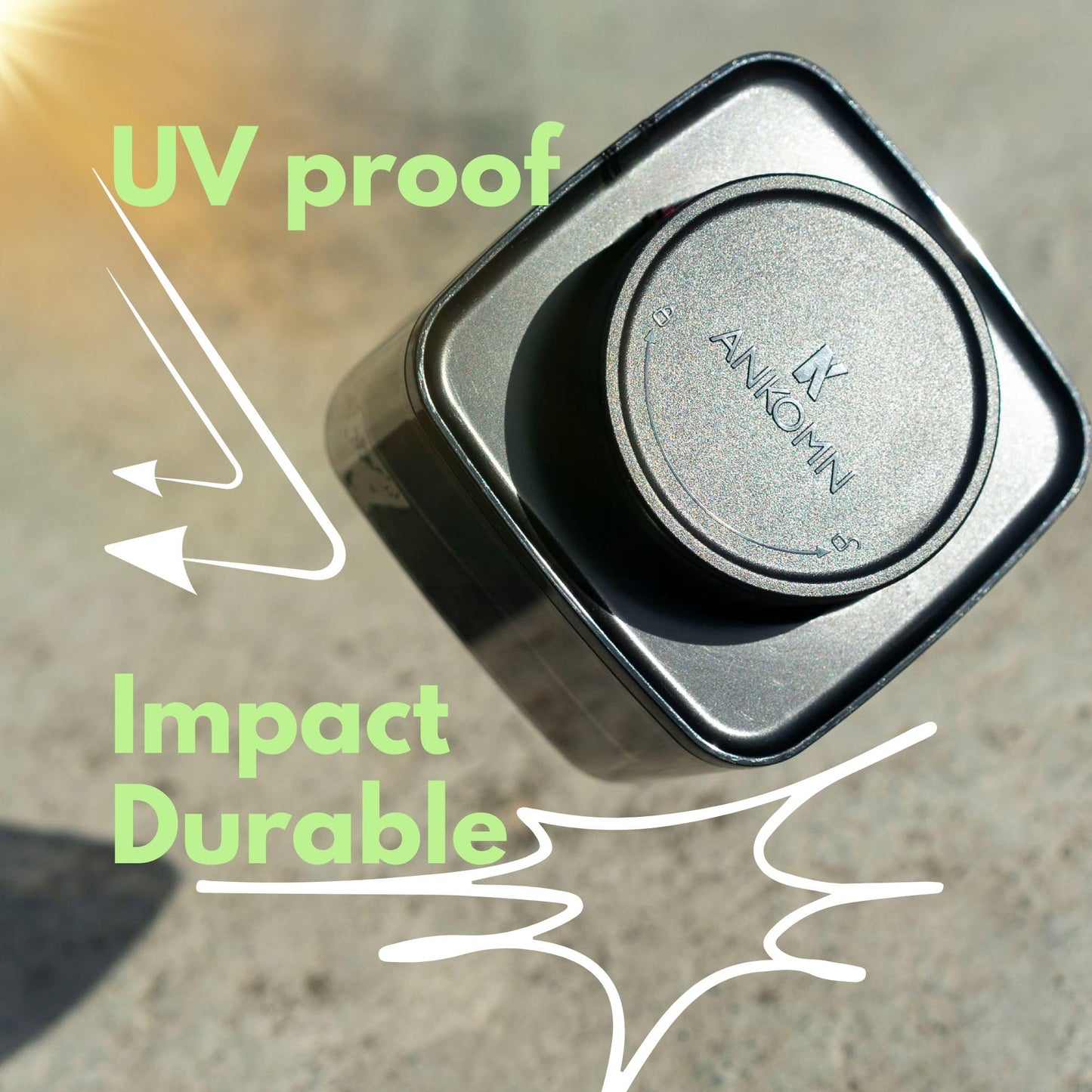 ANKOMN 100% airtight container storage jar for up to 1 oz, UV-protected canister with integrated holder could work with 8g humidity pack to keep things fresh and sealed for months