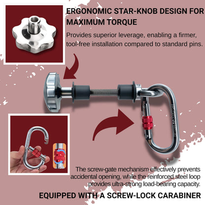 GUEMORVE Stainless Steel Power Rack Attachments (2PCS), Universal Fit 2x2 & 3x3 Frames with 1/2" & 1" Holes, Stable Squat Rack Accessories for Strength Training (Stainless Steel Finish)