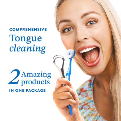 Mouthology Tongue Scraper for Adults (2 Pack), Reduce Bad Breath, Metal Tongue Scraper, Tongue Cleaner, Tongue Scraper, Stainless Steel Tongue Scraper, Tongue Cleaner for Adults, Tongue Scrubber
