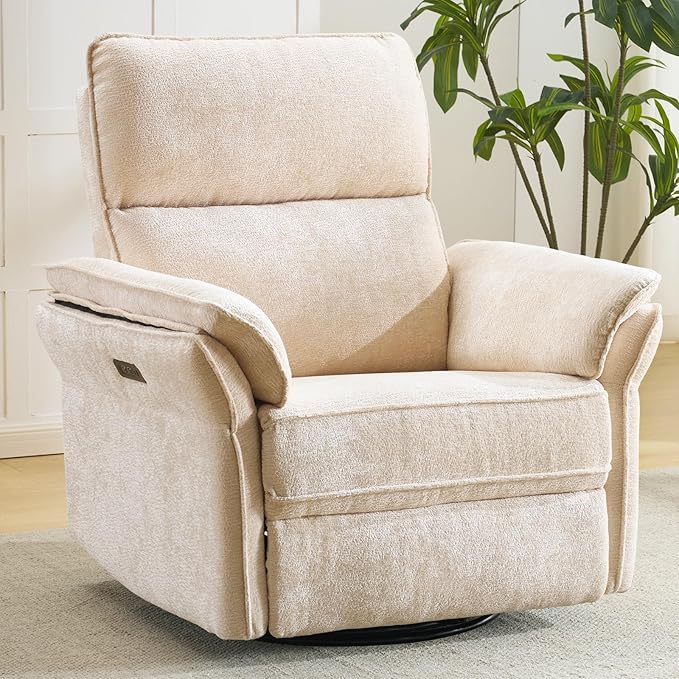 Oversized Power Recliner Chair Swivel Glider