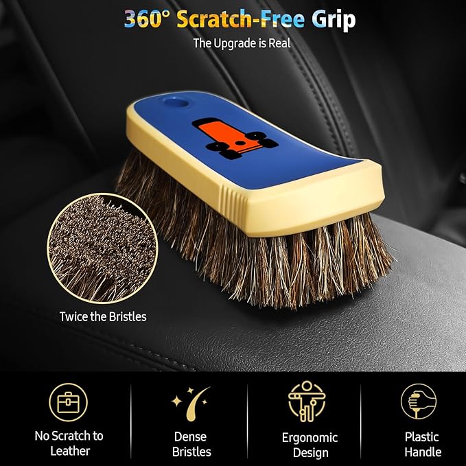 YeewayVeh Horse Hair Leather Cleaning Brush