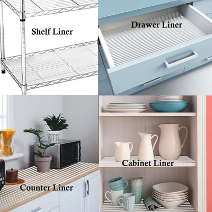 Shelf Liners for Kitchen Cabinets Non Adhesive Cabinet Drawer Liners Non Slip Waterproof 15 Inch Wide X 20 Ft Closet Wire Pantry Shelf Liner Cupboard Fridge Liners Mat for Bathroom Drawer