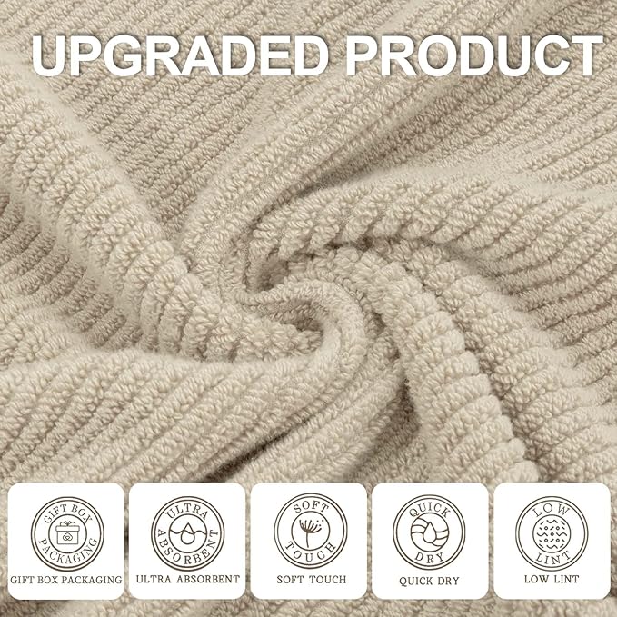 VOOVA & MOVAS Bath Towel Set, Large 30" x 56"