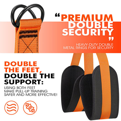 HPYGN Pull Up Assistance Bands, Heavy Duty Resistance Band for Pull Up Assist, Adjustable Weight/Size with Fabric Feet/Knee Rest, Bands for Pull Up Bar for Strength Training, Pull Up Assist Band
