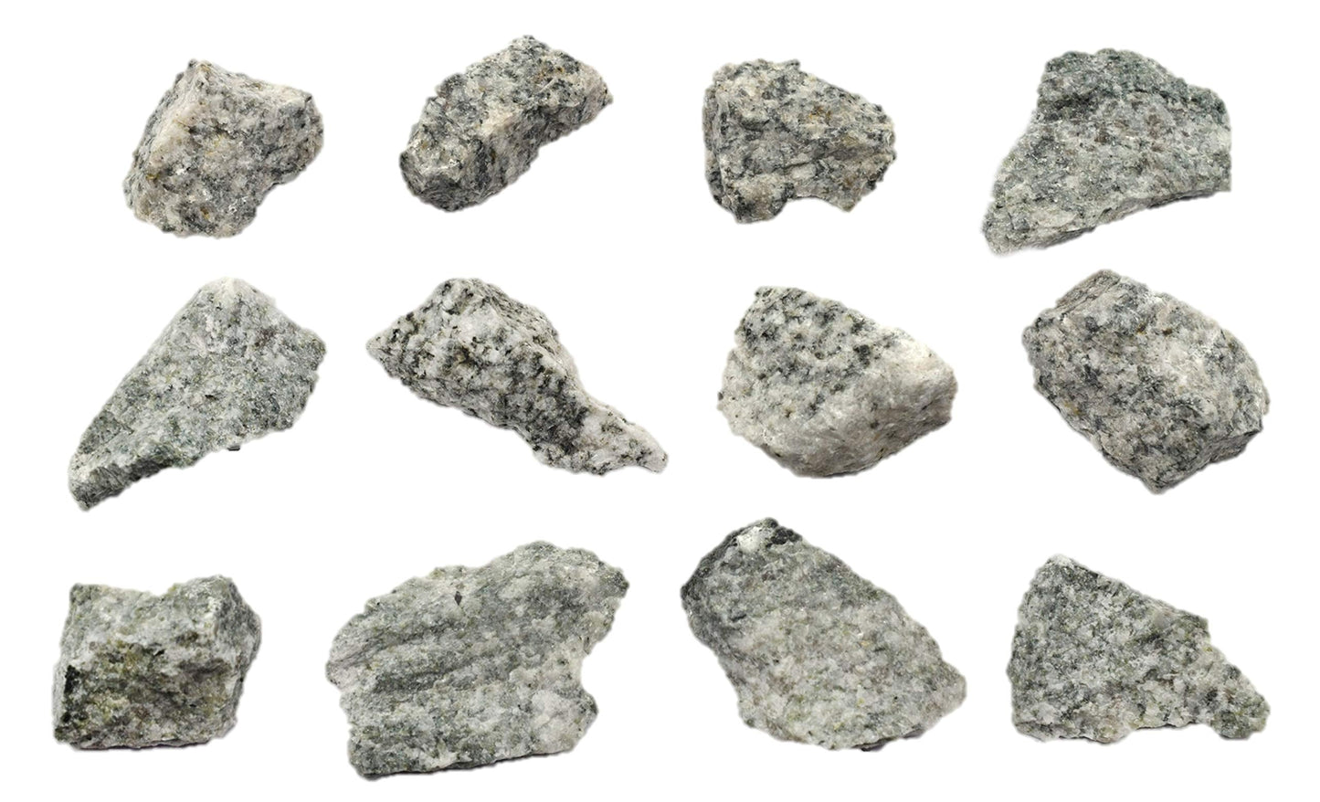EISCO 12PK Raw Porphyritic Granite, Igneous Rock Specimen - Approx. 1"- Geologist Selected & Hand Processed - Great for Science Classrooms