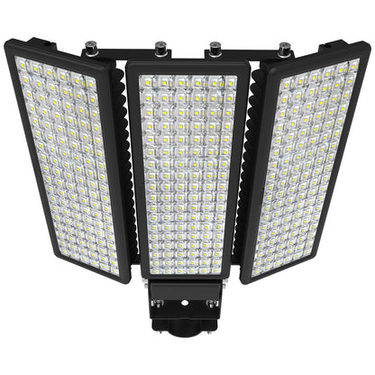 HOPEDAMAI 100W 3Pack LED Flood Light Outdoor, 42000LM Ultra-Bright LED Parking Lot Light, 6500K Daylight IP67 Waterproof Street Light, Flicker-Free Commercial Area Light for Stadium, Court, Barn