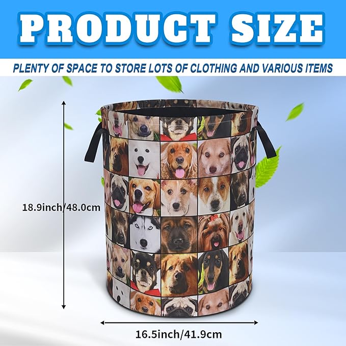 Cute Dog Laundry Basket Animal Pet Oxford Cloth Laundry Hamper