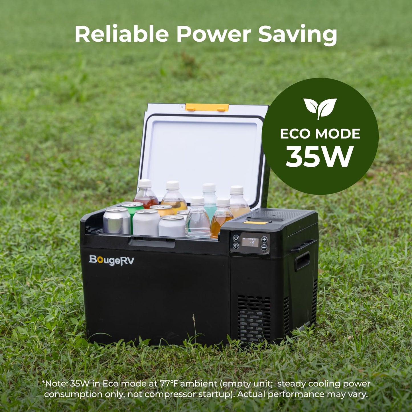 BougeRV 12 Volt Portable Refrigerator, CRX3 23 Quart Car Fridge with APP Control, -4℉~68℉ Compressor Electric Cooler with 12V/24 DC, 100-240 AC for Outdoor Camping Overlanding Truck RV SUV Van