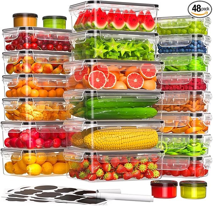 48 PCS Food Storage Containers