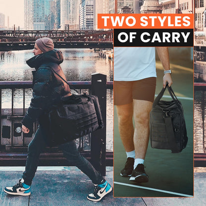 Fitdom Sneaker Bag for Travel, Sneakerhead gift, Sneaker Duffle Outdoor Sports Gym Bag, A Multi-functional Duffel Bag with 3 Adjustable Dividers, & Shoulder Strap. TSA Carry-On Size Approved