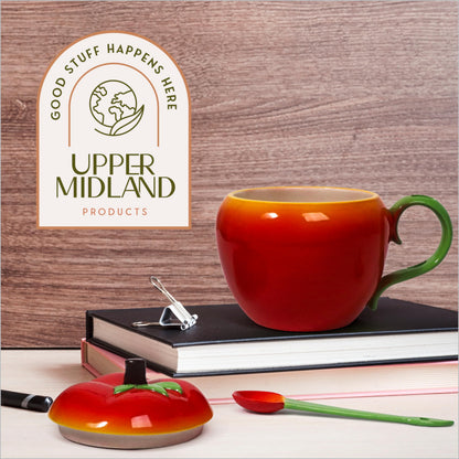 Apple Mug, Teacher Appreciation Gift, Unique Novelty Coffee Cup, Great Teachers Gift Idea & Desk Décor, for Holidays, Birthdays, End of Year Appreciation, for Best Male, Female Gifts