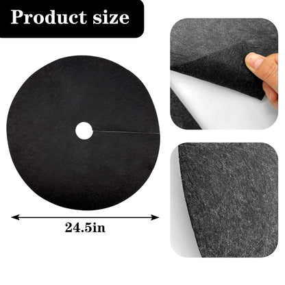 EBaokuup 8 Pack 24.5 Inch Non-Woven Tree Mulch Ring - Degradable Tree Protector Mat, Reusable Tree Weed Barrier Mat for Weed Control Root Protection