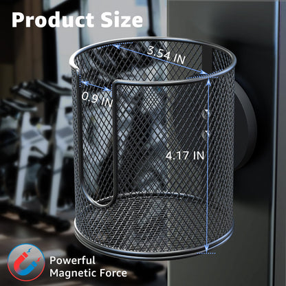 Magnetic Cup Holder, Fully Covered Anti-Fall Magnetic Drink Holder, Cup Caddy, N38 Super Magnet Cup Holder for Tractor Mower School Bus on Ferrous Metal Surface, 3.54" Inner Diameter(1 Pack Black)