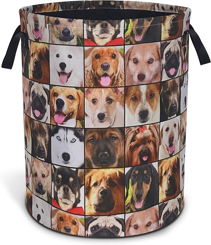 Cute Dog Laundry Basket Animal Pet Oxford Cloth Laundry Hamper