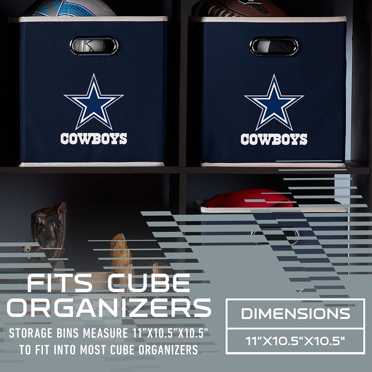 Franklin Sports NFL Dallas Cowboys Collapsible Storage Bin