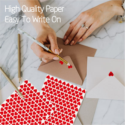 1810 PCS Heart-Shaped Red Stickers, Permanent Love Labels on 10 Sheets for Party Favors, Invitation Seals, Gift Packaging, Boxes and Bags (1/2” in Diameter)