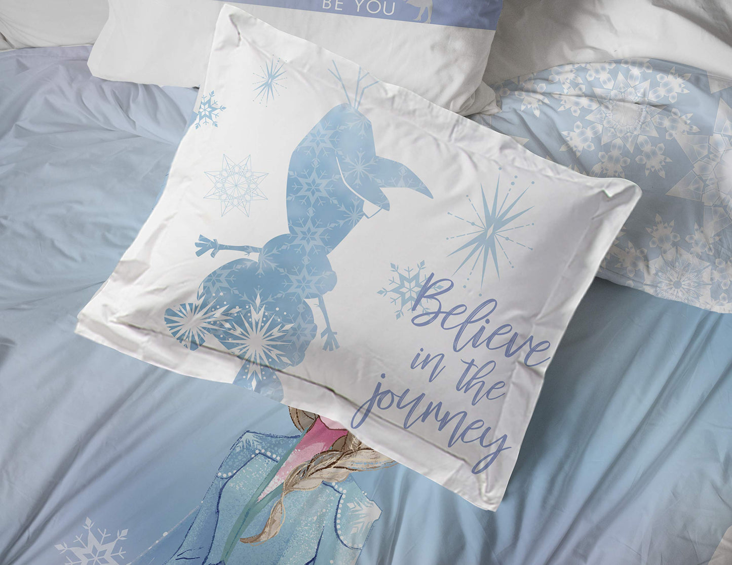 Disney Frozen 2 Elsa 7 Piece Queen Comforter Set Bed in a Bag - Reversible Comforter & Sheet Set Bedding - Super Soft Fade Resistant Microfiber, Machine Washable (Official Disney Product) - Jay Franco