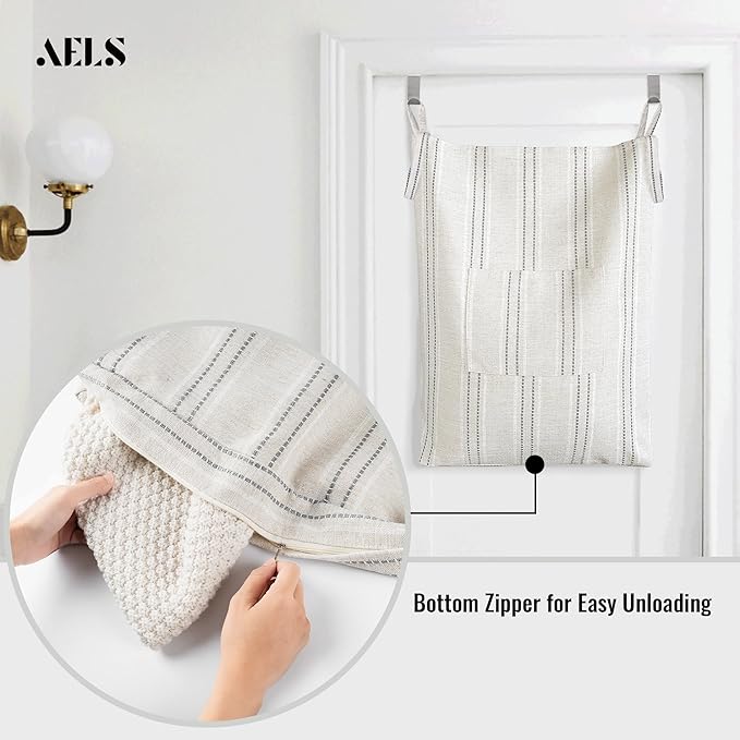 AELS Farmhouse Hanging Laundry Hamper