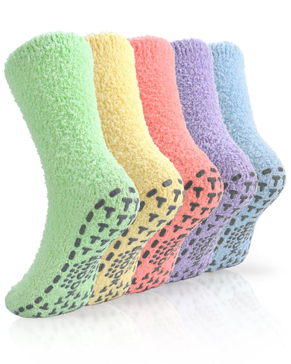 TEHOOK Warm & Cozy Valentines Gifts for Women, Fluffy Fuzzy Plush Sleeping Slipper Socks - Soft Warm Fabric