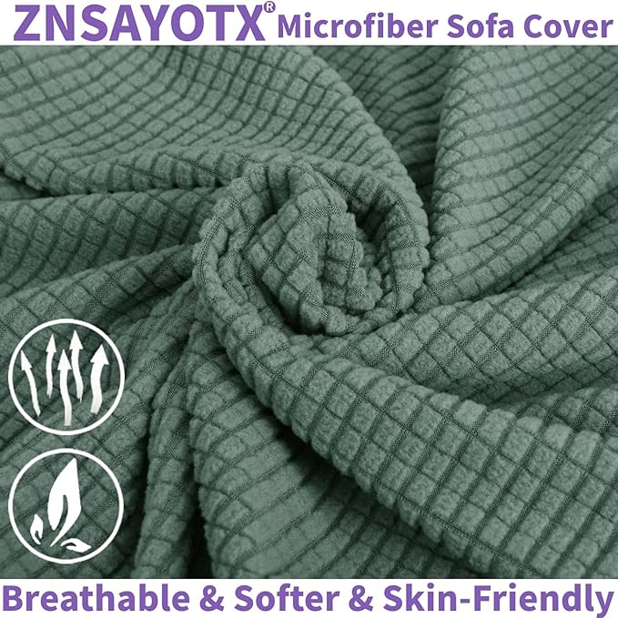 ZNSAYOTX Super Stretch Couch Cover Universal Sofa Covers