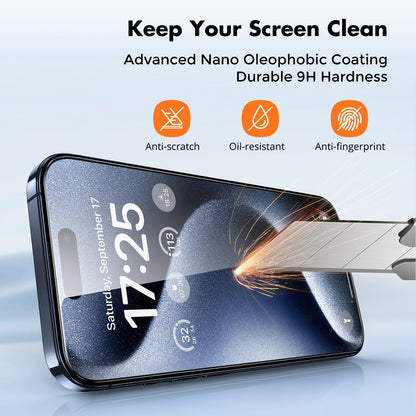 UNBREAKcable Shatterproof Tempered Glass Screen Protector for iPhone SE 2022/SE 2020, iPhone 8/7 [3-Pack] [99.99% HD Clear] [Easy Installation Frame] [9H Hardness][Bubble Free] for Apple 4.7''