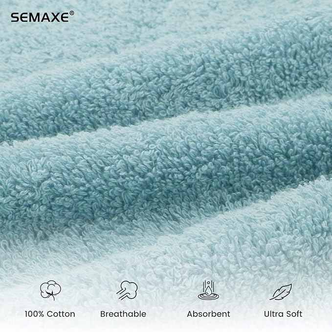 SEMAXE Bathroom Hand Towel, 100% Cotton Towels