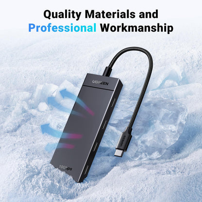 UGREEN 10Gbps USB C Hub, Splitter with 4 USB-C Ports, 30CM Cable, USB 3.2 Hub Multiport Adapter Compatible with MacBook Pro, MacBook Air, iPad Pro, iPad Mini 6 and iPhone 15/16/17, Plug and Play