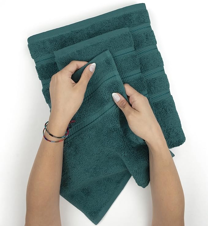 American Soft Linen Premium 3 Piece Towel Set, 1 Bath Towel 1 Hand Towel 1