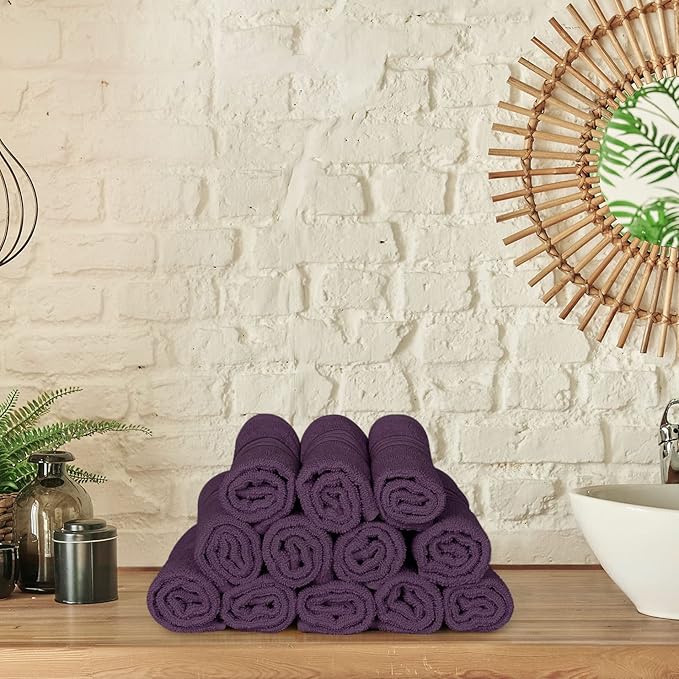 Utopia Towels Wash Cloths Set, 12 by 12 Inches, 100% Cotton Ring Spun, Highly