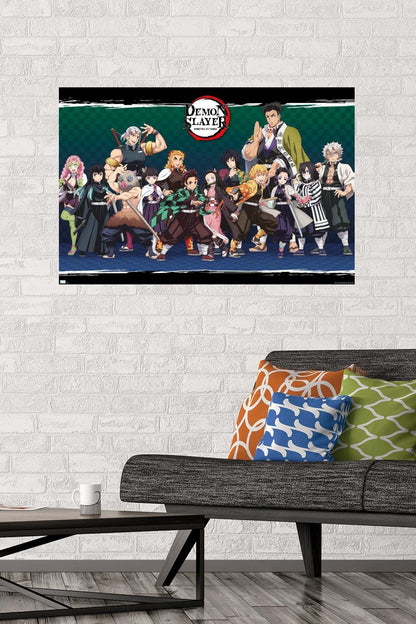 Demon Slayer - Lineup Wall Poster, 34L" x 22.4W", Unframed Version