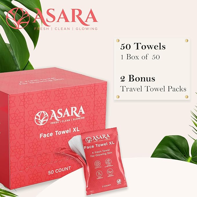 Clean Face Towels Disposable XL Facial Wipes | Add Water As a Makeup Remover |