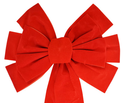 Black Duck Brand Set of 4 Christmas Red Velvet Bows 26" x11.5" 10-Loop Holiday/Christmas Bows!