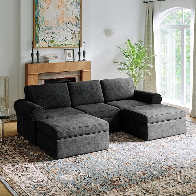 Novilla 108" Modular Sectional Sofa, Modular Sectional Couches