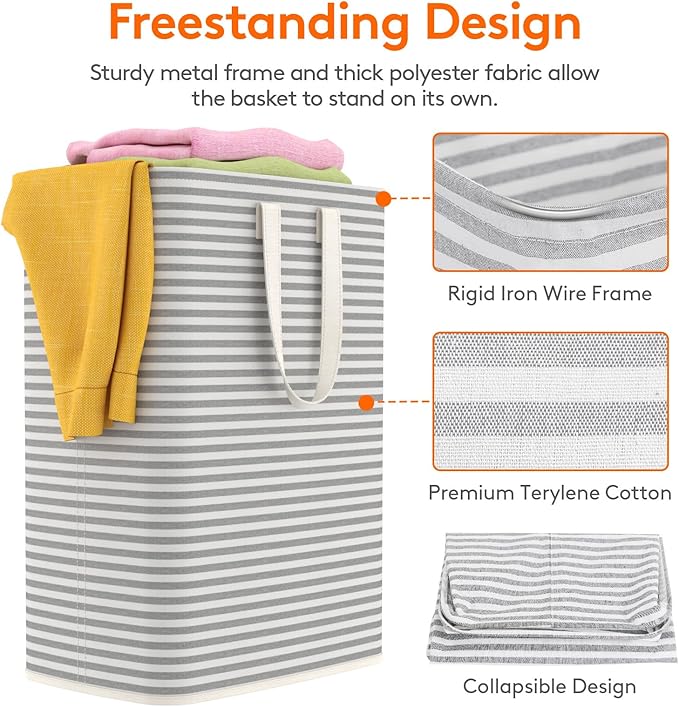 Lifewit 1 Pack Laundry Hamper Large Collapsible Laundry Baskets, Freestanding