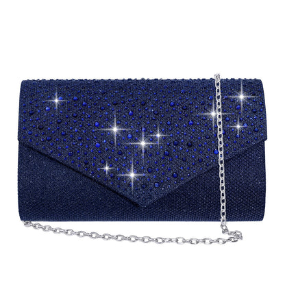 CurvChic Clutch Bags for Women Evening Bag Sequin Women's Clutches Envelope With Detachable Chain Strap Party Handbag Bridal Prom Purse