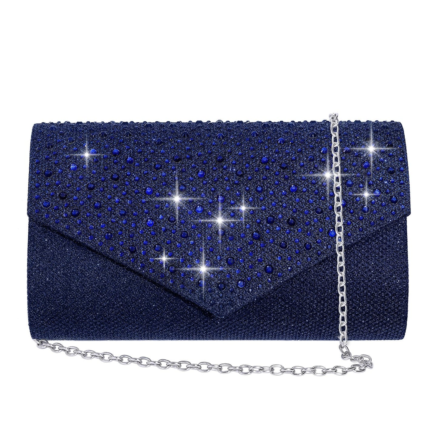 CurvChic Clutch Bags for Women Evening Bag Sequin Women's Clutches Envelope With Detachable Chain Strap Party Handbag Bridal Prom Purse