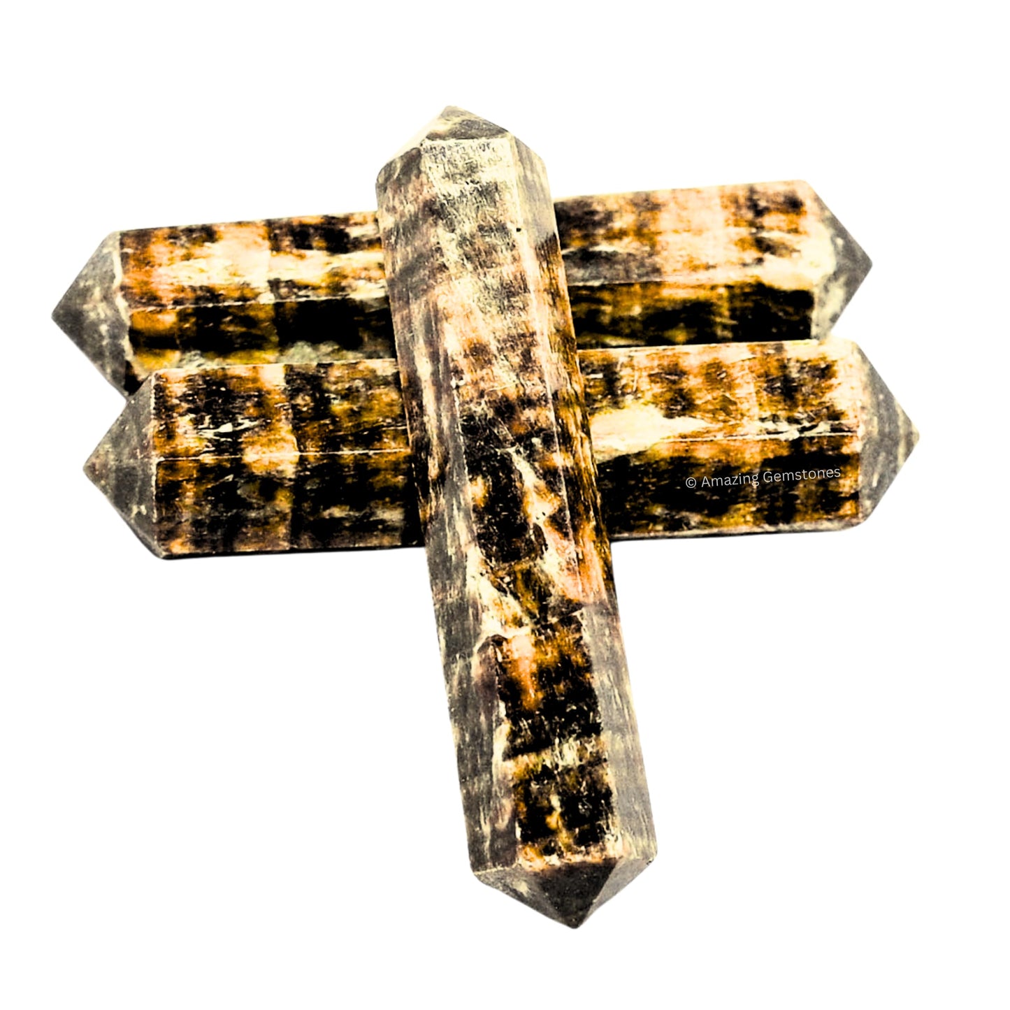 Amazing Gemstone Aragonite Crystal Points Bulk Healing Crystals and Stones - Pack of 3 Double Terminated Healing Wand Point Bulk Crystals for Crafts, Crystal Grid - Premium Crystals