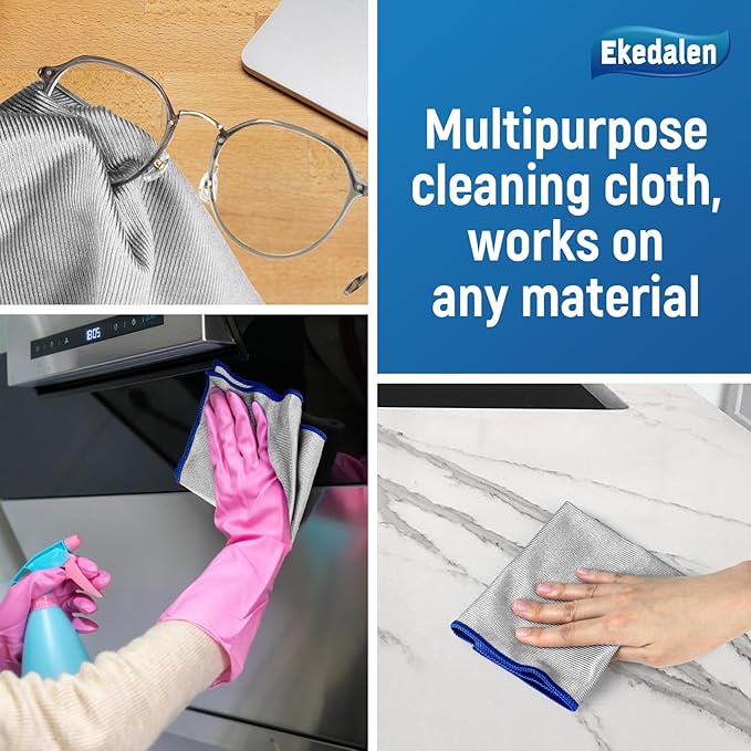 Microfiber Cleaning Cloth Polishing Glass Cleaner Absorbent Kitchen Towel Quick